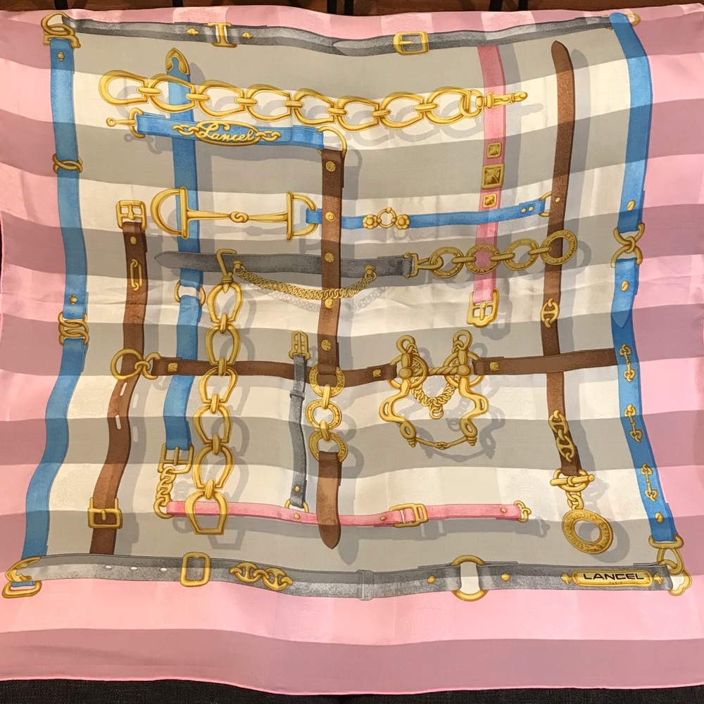 LANCEL Paris Silk Scarf 😍🌸💗